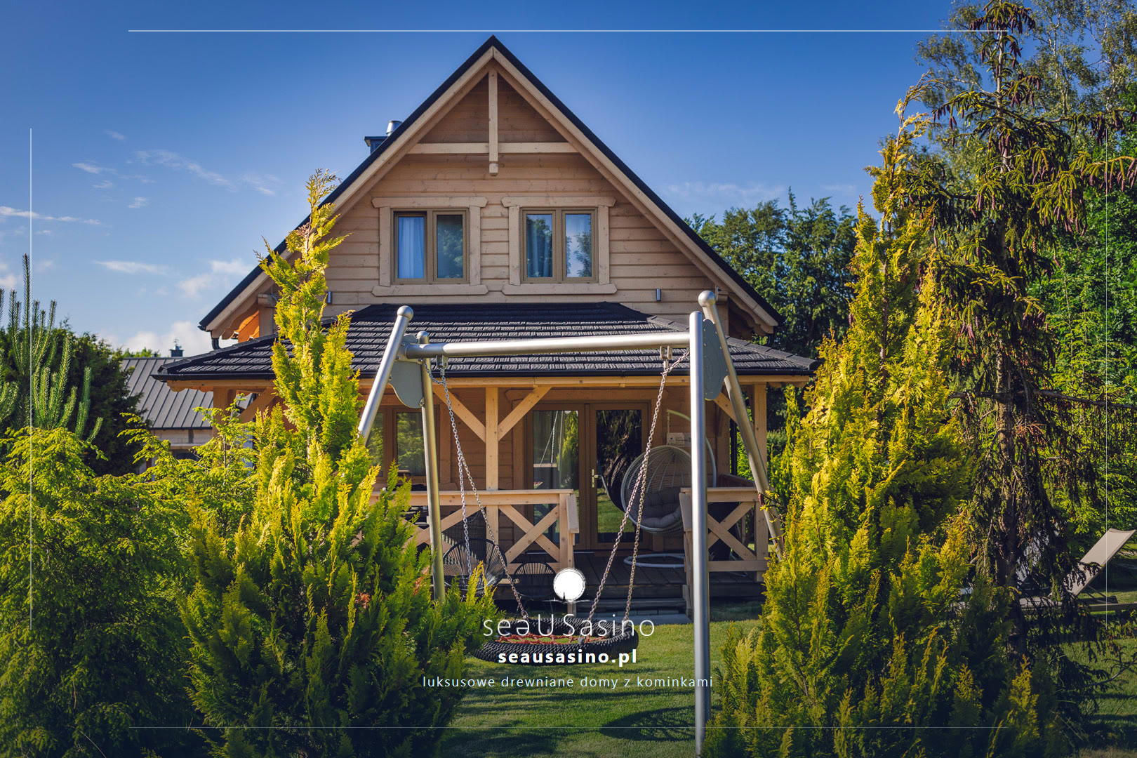 Apartamenty SeaUSasino - Ogród - Widok Dom Pierwszy  - Bocianie Gniazdo