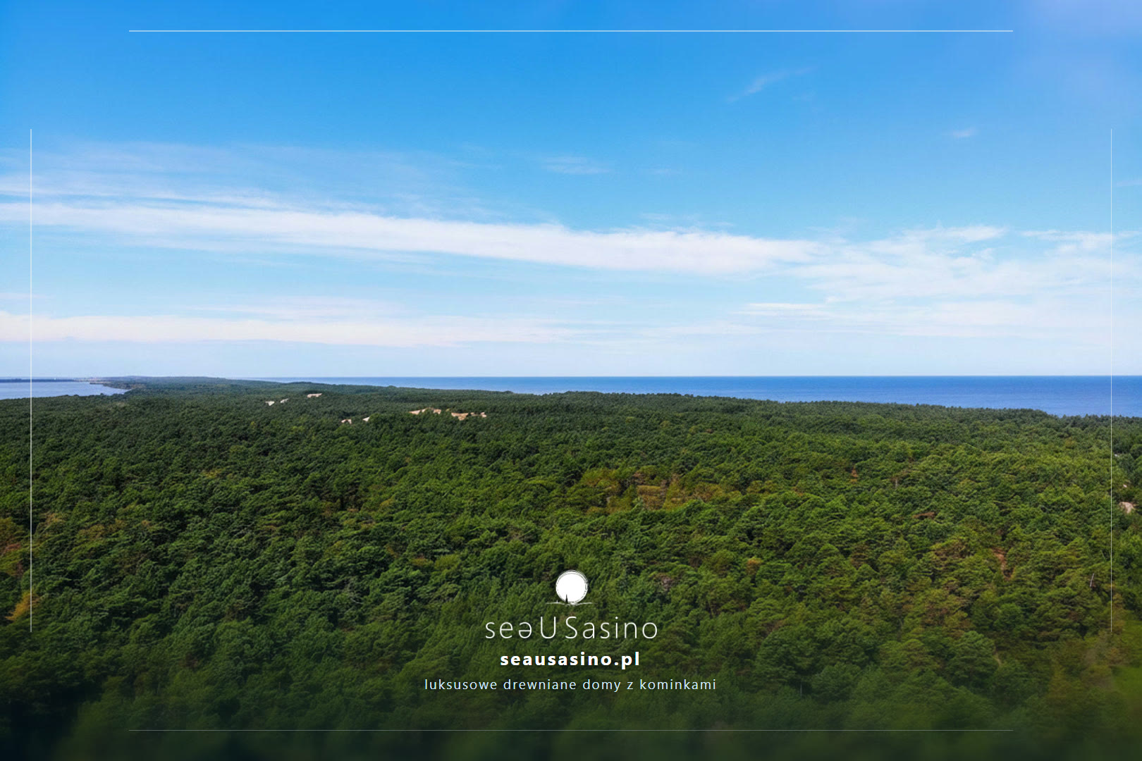 Panorama lasu sosnowego i linii morza — Sasino, SeaUSasino