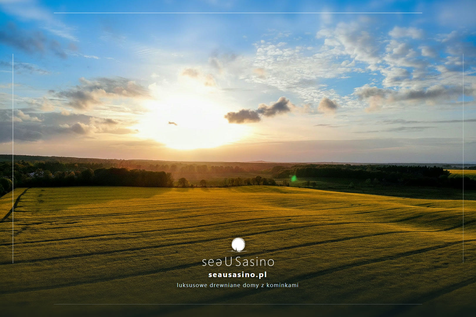 Pole rzepaku o zachodzie słońca — Sasino, SeaUSasino